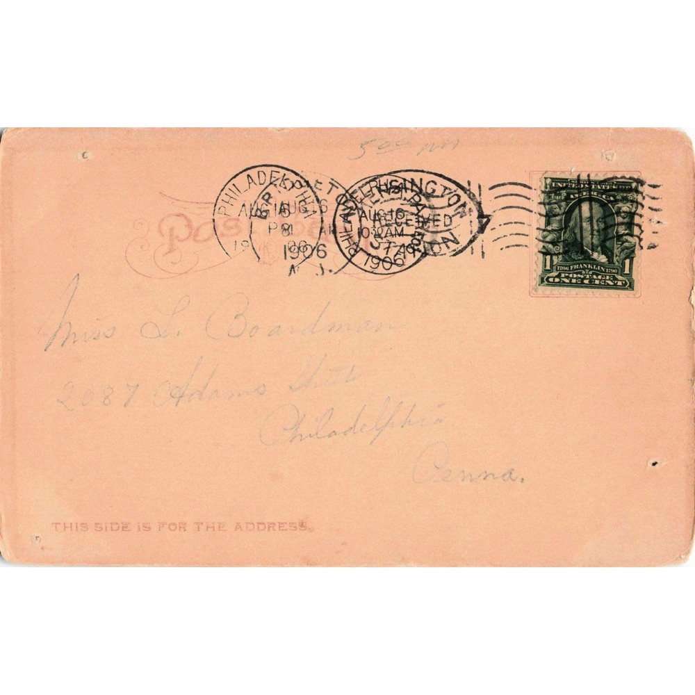 Vintage 1906 Bridgeton NJ City Park Through The Narrows Postcard Garrison Reeves - Picture 2 of 2